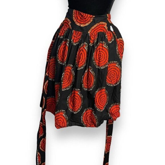 Handmade Knee Length African Print Belted Skirt Women's 1X Multicolored Casual - Picture 9 of 9